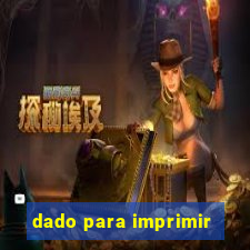 dado para imprimir