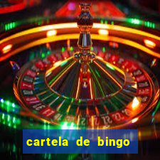 cartela de bingo pra imprimir