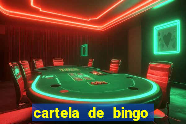 cartela de bingo pra imprimir