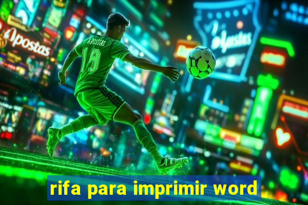 rifa para imprimir word