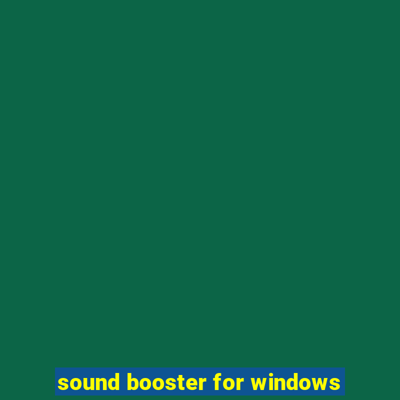 sound booster for windows