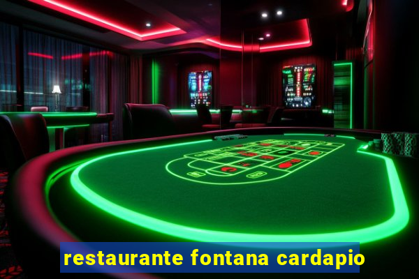 restaurante fontana cardapio