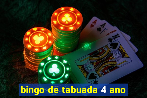 bingo de tabuada 4 ano