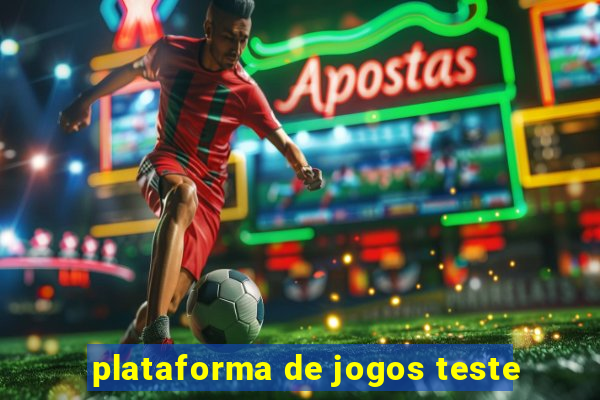 plataforma de jogos teste