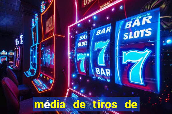 média de tiros de meta por jogo