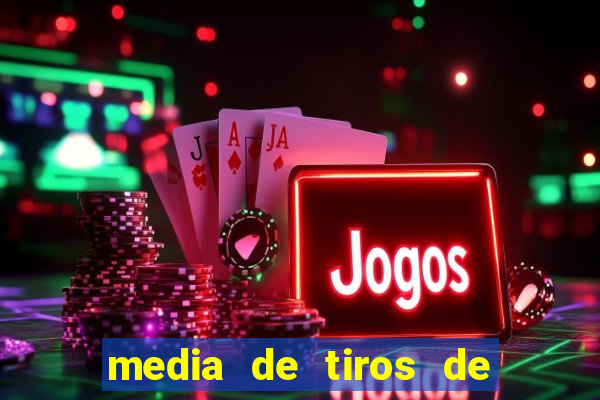 media de tiros de meta por jogo