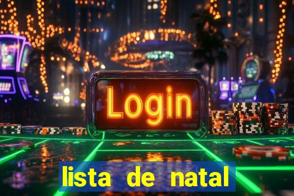 lista de natal para imprimir