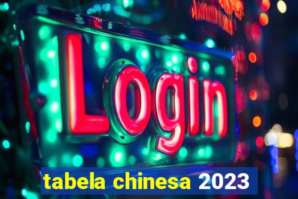 tabela chinesa 2023