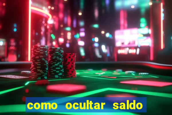 como ocultar saldo na betfair