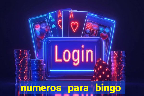 numeros para bingo de 1 a 90