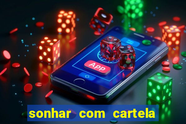 sonhar com cartela de bingo