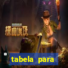 tabela para misturar cores