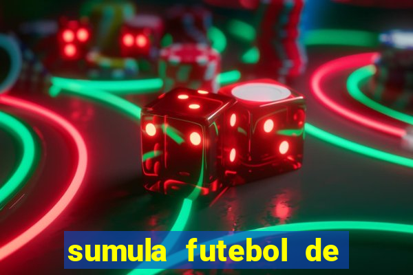 sumula futebol de campo word